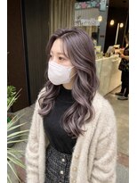 アース 大曽根店(HAIR&MAKE EARTH)&nbsp;透明感ラベンダーグレージュ