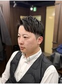 ナチュラルフェード × ビジネスショート