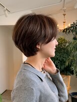 サン 白金台(SUN)&nbsp;透明感カラー大人ショートボブ前髪長め白金目黒