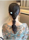 タイト編みおろし/ヘアセット