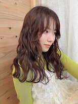 シロ 大名2号店(SiLO) coral brown◯ツヤ感ウェーブヘア