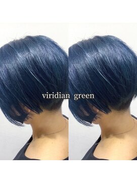 ヘアーメイク トレコローリ(hair make trecolori) trecolori 津田沼】ビリジアングリーン