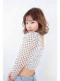 大人かわいい無造作カール☆外ハネ×ふんわり愛されミディ