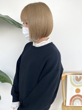 シェル 津山の手店(shel) ハイトーンMini Bob20代30代大人可愛い小顔ボブ前下がり