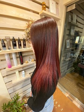 サロンドカスティーロ(salon de castillo) 大人可愛いツヤ髪暖色美髪カラーストレートロング20代30代