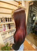 大人可愛いツヤ髪暖色美髪カラーストレートロング20代30代