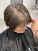 *After→Before*右スワイプ【白髪ぼかし脱白髪染めハイライト】
