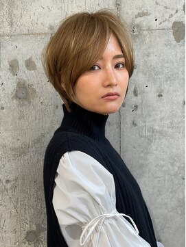 シー バイ ロンド 新宿(Sea by Lond) 【福島】コンパクトショートボブ　ミルクティベージュ