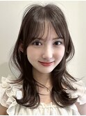 韓国風/レイヤー/小顔/前髪カット/髪質改善/グレージュ/透明感