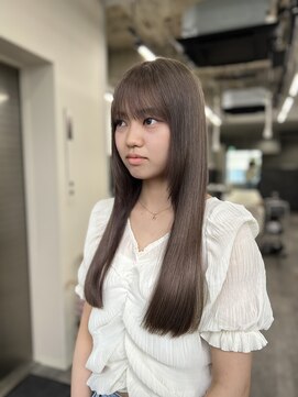 コード 四条河原町駅店(CHORD) 透明感グレージュ/ハイトーンロング/京都三条河原町/髪質改善