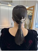 ヘアセットヘアアレンジシタイトスタイル二次会パーティー