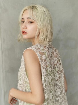 エースハバナ 渋谷(1 HAVANA) 大人かわいい/20代30代/バングカット/ホワイトブロンド