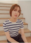 ナチュラルマッシュショート/20代/30代/40代/50代/倉敷/白楽町