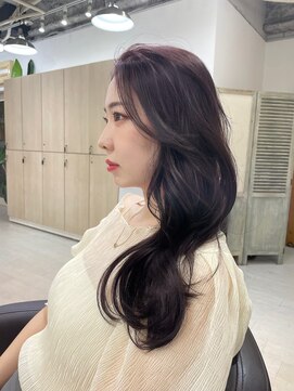 アイズ 横浜(IS) 横浜/mikiya指名/レイヤーカット/パープルカラー