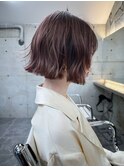 韓国ヘアグレージュカラーブリーチ無し髪質改善イヤリングカラー