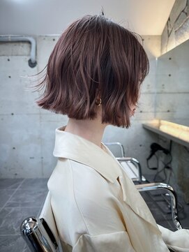 サイン 表参道(SIGN) 韓国ヘアグレージュカラーブリーチ無し髪質改善イヤリングカラー