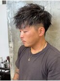 波巻きツイストスパイラルパーマ/フェザーパーマ/眉毛/メンズ