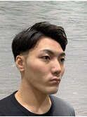 アップバングショートメンズツーブロックビジネススーツ刈り上げ