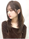 20代30代40代◎前髪パーマ韓国風巻きくすみベージュお団子ヘア