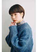 大人かわいい丸みショート×フルバング前髪パッツン