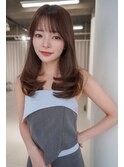 ANGELICA 韓国風 レイヤーカット ナチュラルベージュ