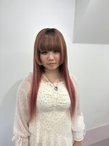 ガルボヘアー 心斎橋店(garbohair)&nbsp;心斎橋×プルエクステ×バレイヤージュ×ピンク