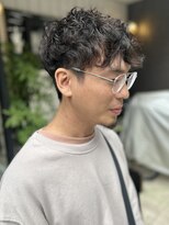 サロン ハナノ(Salon Hanano)&nbsp;波巻きパーマショートツイストスパイラルツーブロックマッシュ