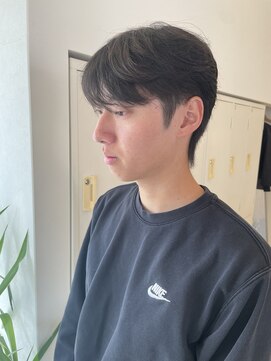 【韓国風】メンズカット/フェザー/マッシュ/爽やか/黒髪