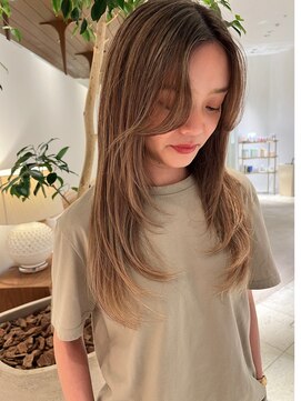 地毛ハイライト×ハイトーンベージュ