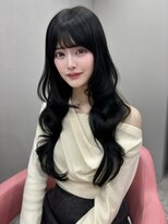 ボタン シブヤ(VOTAN SHIBUYA)&nbsp;ブラック/水素カラー/韓国ヘア/渋谷/レイヤー/顔まわり