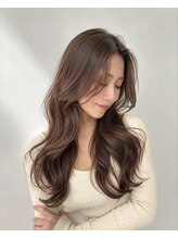 ヘアデザイン アンジェロカフェ(Hair Design Angelo cafe) 韓国風巻き髪ロング×ブラウニーカラー【20代30代40代】