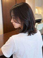 オーバルヘアー ルポ(OVAL hair repos)&nbsp;透明感ミディアムレイヤー/顔まわりカット/グレージュ