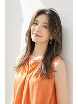 アッシュ 学芸大学店(Ash)&nbsp;ロング/大人女性/オリーブグレージュ/白髪ぼかしハイライト