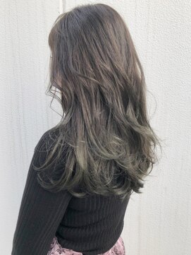 アルバム 新宿(ALBUM SHINJUKU) オリーブグレージュ_外ハネボブネオウルフ_ba257803