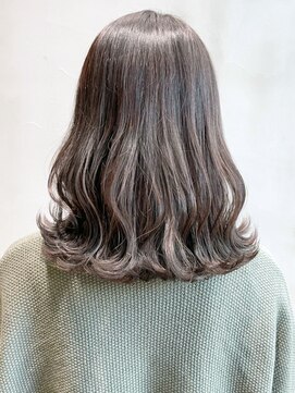 アイティーバイアルバム 八王子店(IT by ALBUM) グレージュミディ_かきあげロングマロンベージュ_ba319841