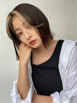 ロンド ストラーダ 心斎橋(Lond strada) レイヤーボブ×ハイトーン[心斎橋/髪質改善]