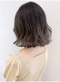 グレージュボブ_くびれヘアツートンカラーアースカラー_ba300171