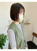ボブ×顔まわりレイヤー