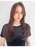 韓国風前髪×レイヤーカット【髪質改善/新宿/レイヤーカット】