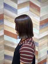 ヘアートゥリース(hair trees) 切りっぱなしボブ×姫カット