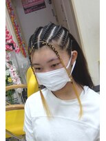 エクステ専門店ミキ 横浜店(MIKI)&nbsp;ダンス発表会♪ハーフコーンロウポイント前髪人毛ブレイズ2本