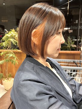 ウツギ(UTSUGI) ボブ×オレンジ