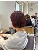 チェリーピンク×丸みボブstyle