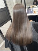 ロングヘアーシナモンベージュ髪質改善 松阪美容室