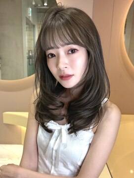 グロー 大宮(GLROW) オリーブベージュ 韓国 くびれ巻き レイヤーカット