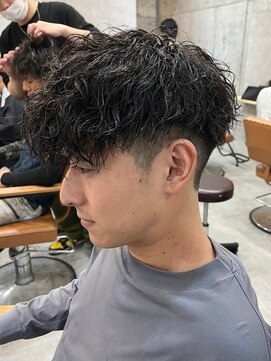 エルマーク 渋谷(L-MARK) マッシュスパイラルパーマツイストスパイラル波巻きメンズ