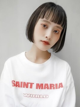 ギークス(GEEKS) 【GEEKS渋谷】オン眉ボブ/アンブレラカラー/初ブリーチ/冬カラー