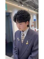 ルースト 京都四条大宮店(ROOST)&nbsp;フェザーパーマ/フェザーショート/センターパート/京都/四条大宮