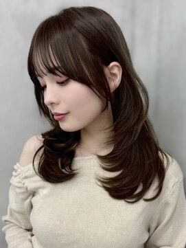 リアン 本厚木(LIAN) レイヤーカットハッシュカットミディアムレイヤー顔周りカット