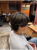 韓国風センターパート/メンズカット/ハンサムショート